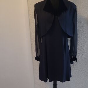 Vintage J.R. Nites by Caliendo Navy Evening Dress size 14
